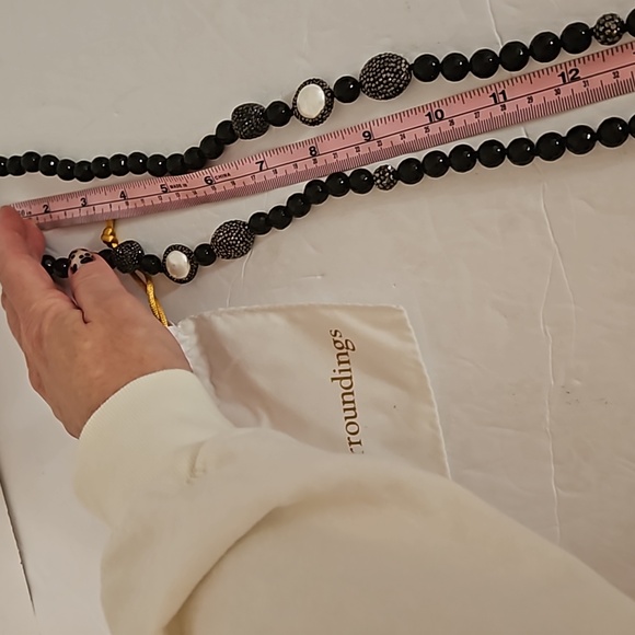 Soft Surrounding faceted black white pearl necklace nwot. - Picture 4 of 10